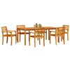 vidaXL Set da Pranzo per Giardino 9 pcs Marrone