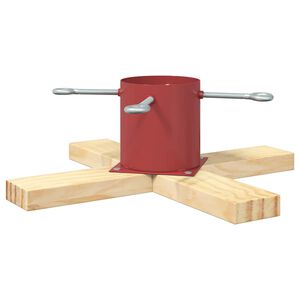 vidaXL Supporto per Albero di Natale Rosso 50 x 50 x 16 cm