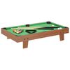 vidaXL Mini Tavolo da Biliardo 3 Piedi 92x52x19 cm Marrone Verde