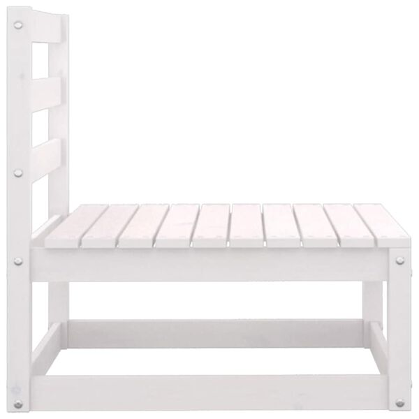 vidaXL Set Divani da Giardino 3 pz Cuscini Legno Massello Pino Bianco