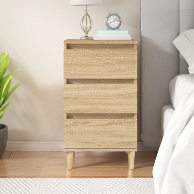 Credenza VidaXL In Legno Multistrato Rovere Sonoma: 40x35x70 Cm, 2 Ante E Gambe In Metallo