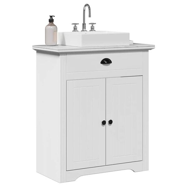 vidaXL Mobile Lavabo da Bagno BODO Bianco 70x35x80 cm