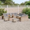 vidaXL Set Divano da Giardino con cuscino 13 pcs Beige e Grigio Chiaro