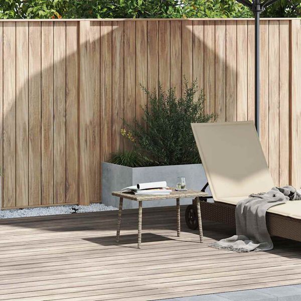 vidaXL Tavolino da Giardino Rettangolare Grigio Chiaro 60x40x37 cm