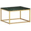 vidaXL Tavolino da Salotto Verde 60x60x35 cm Pietra Vera Testura Marmo