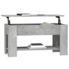 vidaXL Tavolino Salotto Grigio Cemento 101x49x52 cm Legno Multistrato