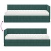 vidaXL Struttura Letto Angolare con Materasso 2 pcs Verde Velluto