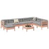 vidaXL Set Divani Giardino 9 pz Cuscini Legno Massello Abete Douglas