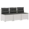 vidaXL Divano da giardino 3 posti con cuscini in look rattan 3 posto