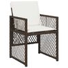 vidaXL Set da Pranzo per Giardino 5 pcs Marrone polyrattan