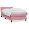 vidaXL Giroletto a Molle con Materasso Rosa 80x220 cm Velluto