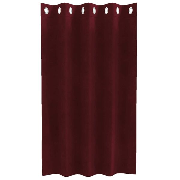 vidaXL Tende con tende 2 pcs Rosso vino 140 x 140 cm Velluto