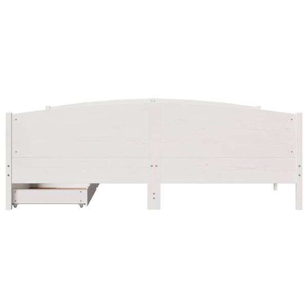 vidaXL Letto senza Materasso Bianco 180x200 cm Legno Massello di Pino