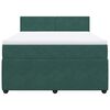vidaXL Giroletto a Molle con Materasso Verde Scuro 160x200 cm Velluto