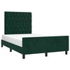 vidaXL Giroletto senza Materasso Verde Scuro 120x190 cm Velluto