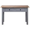 vidaXL Tavolo Consolle Grigio 110x40x72 cm Legno Massello Pino Panama