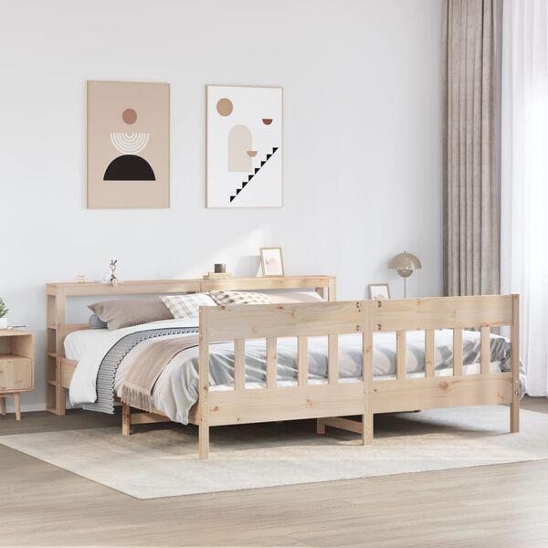 vidaXL Letto senza Materasso 200x200 cm in Legno Massello di Pino
