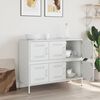 vidaXL Credenza Bianca 100,5x39x79 cm in Acciaio