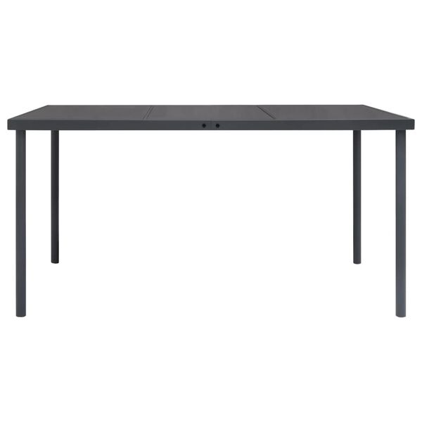 vidaXL Set da Pranzo da Giardino 7 pz in Acciaio