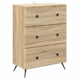 vidaXL Mobile con Cassetti Rovere Sonoma 66 x 34,5 x 90 cm