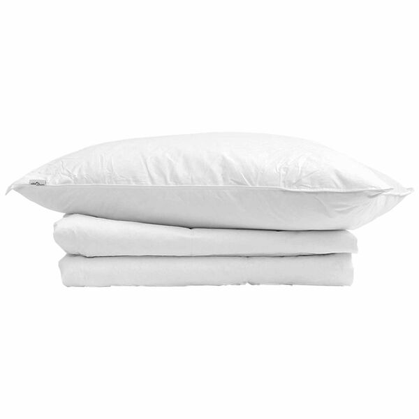 vidaXL Duvet Estivo con cuscino 2 pcs Bianco Piuma d'anatra