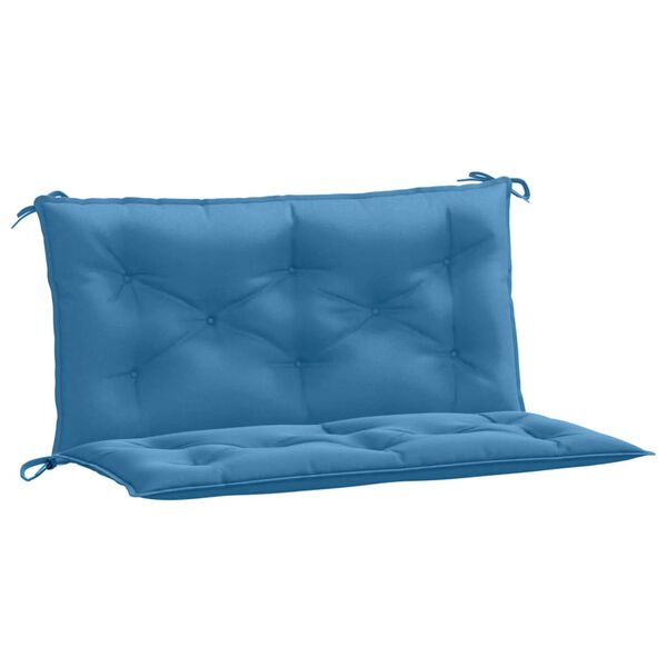 vidaXL Cuscini Panca Giardino 2pz Blu Mélange 100x50x7cm Tessuto
