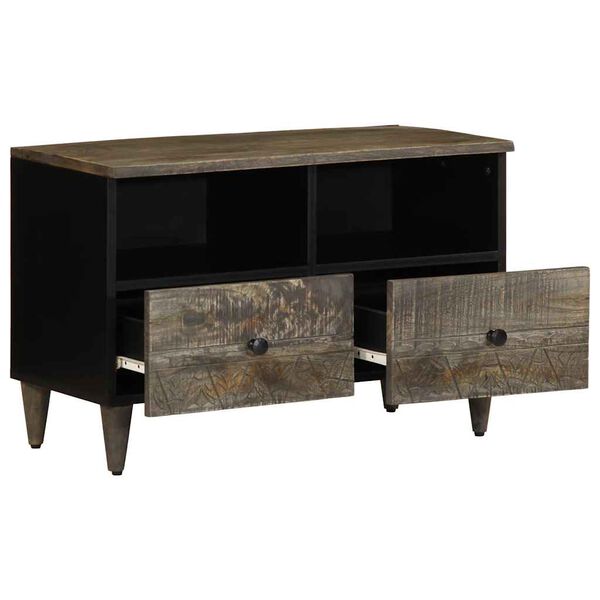 vidaXL Mobile Porta TV Grigio Chiaro 70x33,5x46 cm in Legno Mango