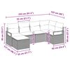 vidaXL Set di divani con cuscino 6 pcs Grigio polyrattan