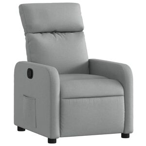 vidaXL Poltrona Reclinabile in Tessuto Grigio Chiaro