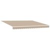 vidaXL Tenda Retrattile Beige 400 × 300 cm Poliestere