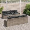 vidaXL Set di divani con cuscino 7 pcs Grigio polyrattan