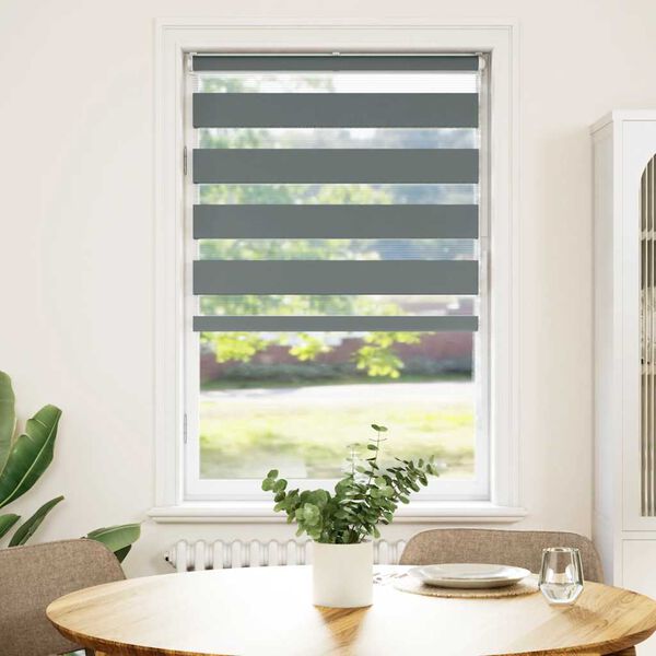 vidaXL Tenda a Rullo Zebra Larghezza Tessuto 75,9 cm Poliestere