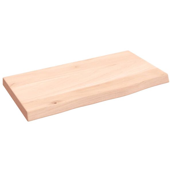 vidaXL Ripiano a Parete 40x20x2 cm Legno Massello Rovere Non Trattato