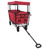 vidaXL Carrello a Mano Pieghevole Rosso 105 x 56.5 x 116 cm