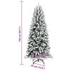 vidaXL Albero di Natale artificiale con 150 LED Bianco 150 cm