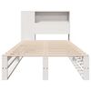 vidaXL Letto Libreria senza Materasso Bianco 75x190 cm Legno Massello