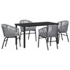 vidaXL Set da Pranzo per Giardino 5 pcs Antracite