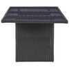 vidaXL Tavolo da Giardino Nero 200x100x74 cm in Vetro e Polyrattan