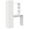 vidaXL Scrivania con lo scaffale con archiviazione 2 pz Bianco