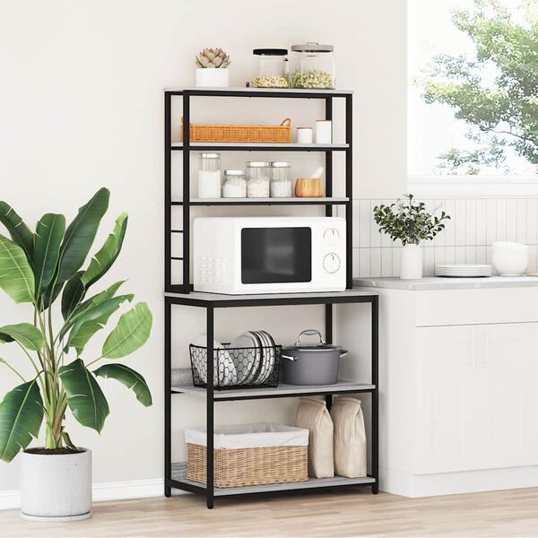 vidaXL Mensola da cucina Grigio Sonoma 80 x 40 x 168 cm