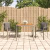 vidaXL Set da Pranzo da Giardino 3 pz con Cuscini in Polyrattan Grigio