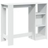 vidaXL Tavolo Bar con Ripiano Bianco 124x46x103,5 cm in Truciolato