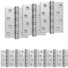 vidaXL Cerniera 16 pz 100 x 78 x 13 mm Argento Acciaio