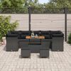 vidaXL Set Divano da Giardino 10 pcs Nero polyrattan