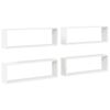 vidaXL Mensole Parete a Cubo 4pz Bianco 80x15x26,5cm Legno Multistrato
