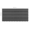 vidaXL Pietra per decking 6 pcs Nero 60 x 30 cm WPC