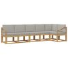 vidaXL Set di divani da esterno 6 pz Bianco e Grigio Chiaro