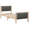 vidaXL Struttura del Letto marrone e grigio scuro 75 x 190 cm