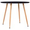 vidaXL Tavolo da Pranzo Nero e Rovere 90x73,5 cm in MDF