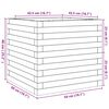 vidaXL Fioriera Giardino Marrone Cera 50x50x46 cm Legno Massello Pino